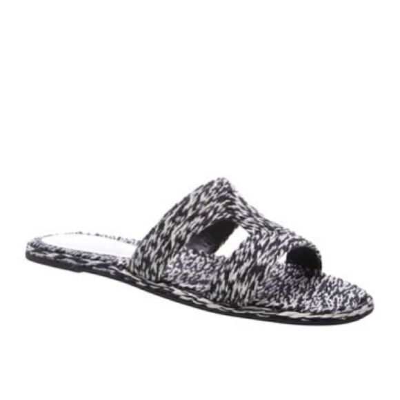 SCHUTZ Tammya Woven Cutout Slide Sandal, 8, NWT - Picture 1 of 5